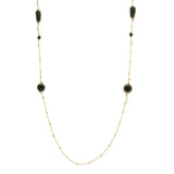 Mi Amore Long-Necklace Black/Gold-Tone