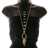 Mi Amore Necklace-Earring-Set Black/Gold-Tone