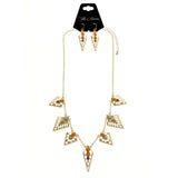 Mi Amore Necklace-Earring-Set Multicolor/Gold-Tone