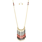 Mi Amore Necklace-Earring-Set Multicolor/Gold-Tone