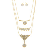 Mi Amore Necklace-Earring-Set Gold-Tone