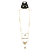 Mi Amore Necklace-Earring-Set Gold-Tone