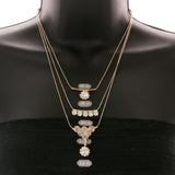 Mi Amore Necklace-Earring-Set Gold-Tone