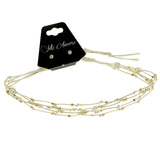 Mi Amore Necklace-Earring-Set White/Gold-Tone