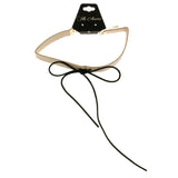 Mi Amore Bow Choker-Necklace Tan/Black