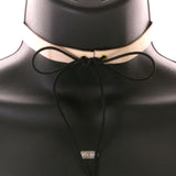 Mi Amore Bow Choker-Necklace Tan/Black