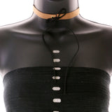 Mi Amore Bow Choker-Necklace Brown/Black