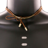 Mi Amore Choker-Necklace Brown/Gold-Tone