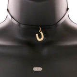 Mi Amore Horseshoe Necklace-Earring-Set Black/Gold-Tone