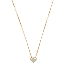 Mi Amore Heart Pendant-Necklace Copper-Tone/Silver-Tone