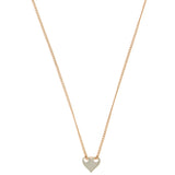 Mi Amore Heart Pendant-Necklace Copper-Tone/Silver-Tone