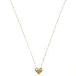 Mi Amore Heart Pendant-Necklace Silver-Tone/Gold-Tone