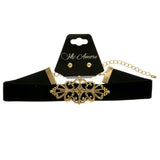 Mi Amore Necklace-Earring-Set Gold-Tone/Black