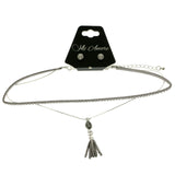 Mi Amore Necklace-Earring-Set Gray/Silver-Tone