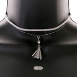 Mi Amore Necklace-Earring-Set Gray/Silver-Tone