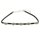 Mi Amore Choker-Necklace Silver-Tone/Black