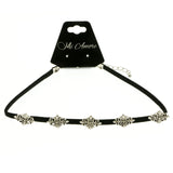 Mi Amore Choker-Necklace Silver-Tone/Black