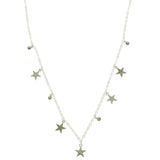 Mi Amore Star Long-Necklace Silver-Tone