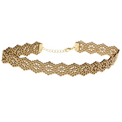 Mi Amore Choker-Necklace Brown/Gold-Tone