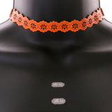 Mi Amore Choker-Necklace Orange/Gold-Tone