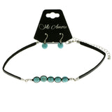 Mi Amore Necklace-Earring-Set Green/Black