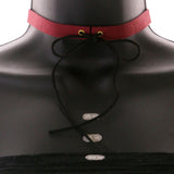 Mi Amore Bow Choker-Necklace Red/Black