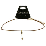 Mi Amore Arrow Choker-Necklace Brown/Gold-Tone