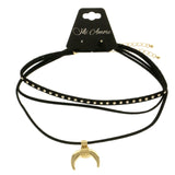 Mi Amore Crescent Multiple-Necklace-Set Black/Gold-Tone