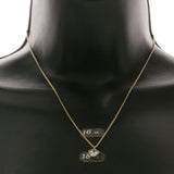 Mi Amore Heart Pendant-Necklace Gold-Tone/Clear