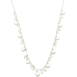 Mi Amore Long-Necklace Silver-Tone/Clear