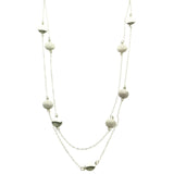 Mi Amore Long-Necklace Silver-Tone