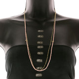 Mi Amore Star Layered-Necklace Pink/Gold-Tone