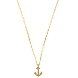 Mi Amore Anchor Pendant-Necklace Gold-Tone