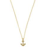 Mi Amore Anchor Pendant-Necklace Gold-Tone