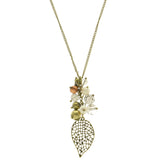 Mi Amore Leaves Pendant-Necklace Gold-Tone/Multicolor