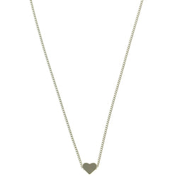 Mi Amore Heart Pendant-Necklace Silver-Tone