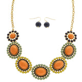 Mi Amore Necklace-Earring-Set Multicolor/Gold-Tone