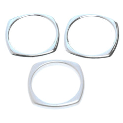 Mi Amore 3 ring set Sized-Ring Silver-Tone/White Size 8.00