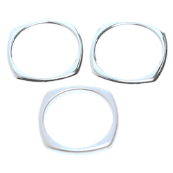 Mi Amore 3 ring set Sized-Ring Silver-Tone/White Size 9.00