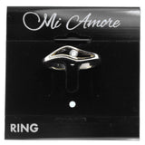 Mi Amore Cubic Zirconia Sized-Ring Gold-Tone/Clear Size 9.00