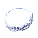 Mi Amore Sized-Ring Silver-Tone/Clear Size 9.00