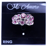 Mi Amore Sized-Ring Silver-Tone/Pink Size 9.00