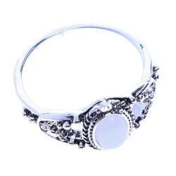 Mi Amore Sized-Ring Silver-Tone/White Size 8.00