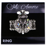 Mi Amore Ladybug AB Finish Stretch-Ring Silver-Tone Size 1.00