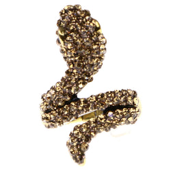 Mi Amore Snake Stretch-Ring Yellow/Gold-Tone Size 1.50