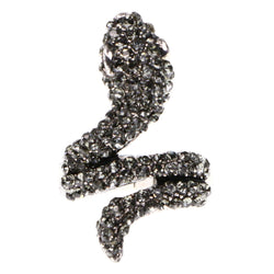 Mi Amore Snake Stretch-Ring Silver-Tone Size 1.50