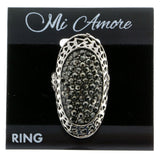 Mi Amore Sized-Ring Silver-Tone/Gray Size 7.00