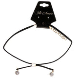 Mi Amore 3 in. extender Choker-Necklace Black/Gold-Tone