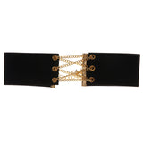 Mi Amore 2 in. extender Choker-Necklace Black/Gold-Tone