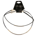 Mi Amore 3 in. extender Choker-Necklace Black/Gold-Tone